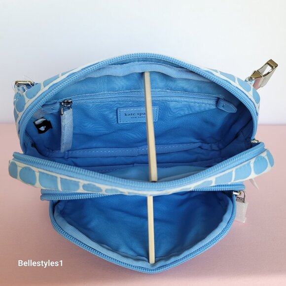 KATE SPADE Belt Bag Noel Jacquarded Printed Fabric Bag- Astral Blue color ⭐ - Picture 14 of 16